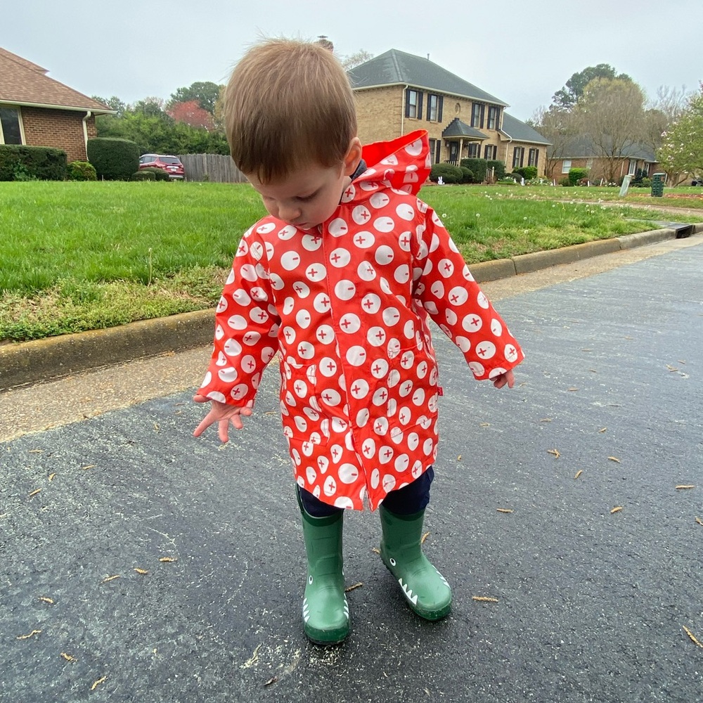 Magnificent Baby Magnetic Raincoat 2T Orange Circles - Picture 15 of 16